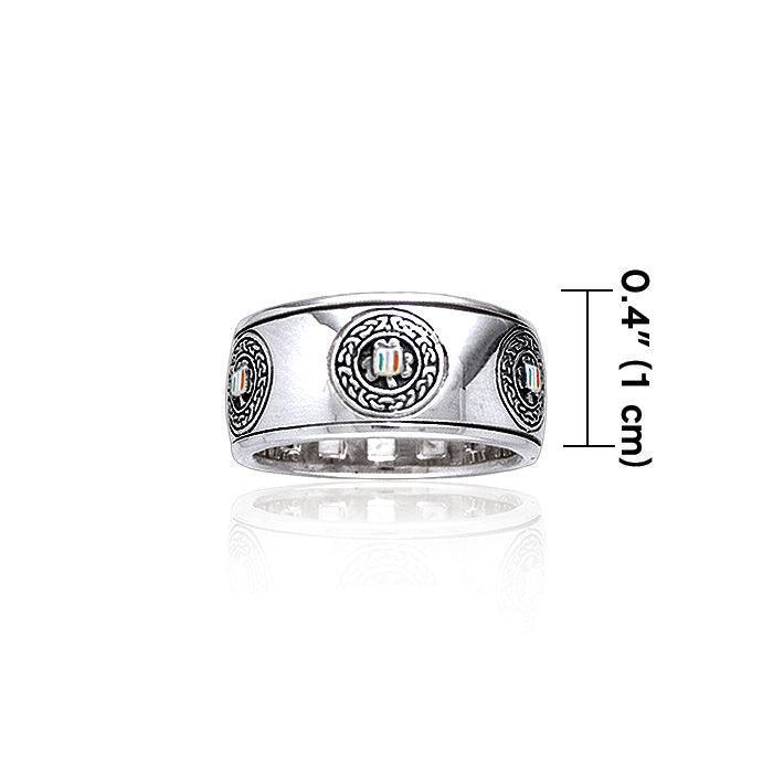 Ireland Flag Sterling Silver Spinner Ring TR3776