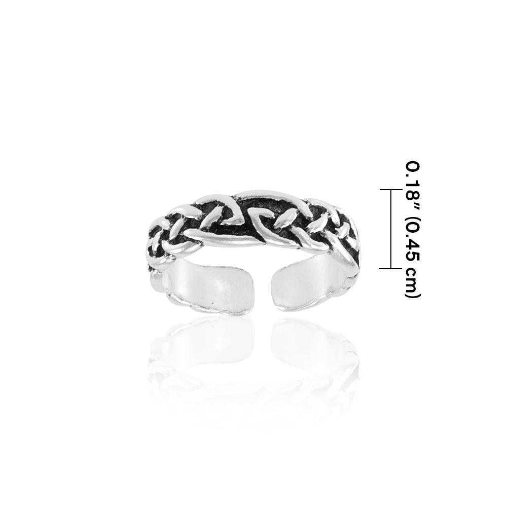 Celtic Knotwork Sterling Silver Toe Ring TR604