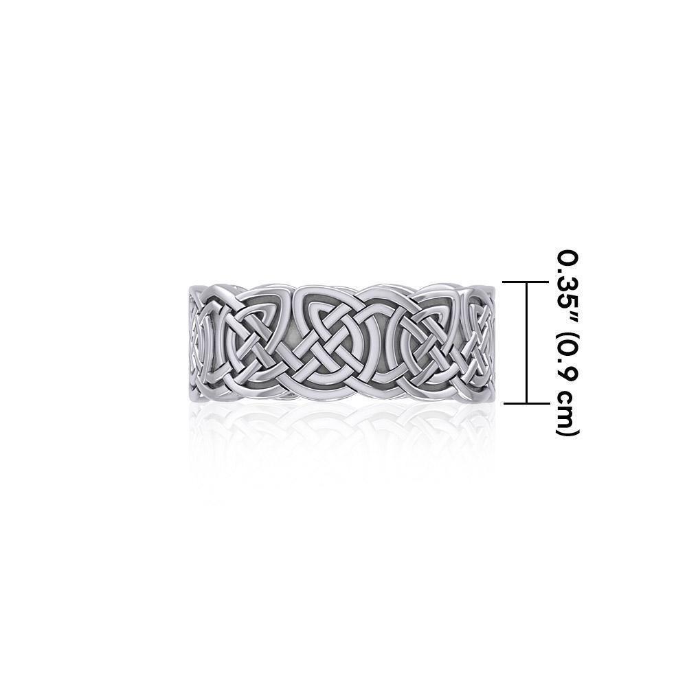 To love and behold for a lifetime ~ Celtic Knotwork Sterling Silver Wedding Ring TR660