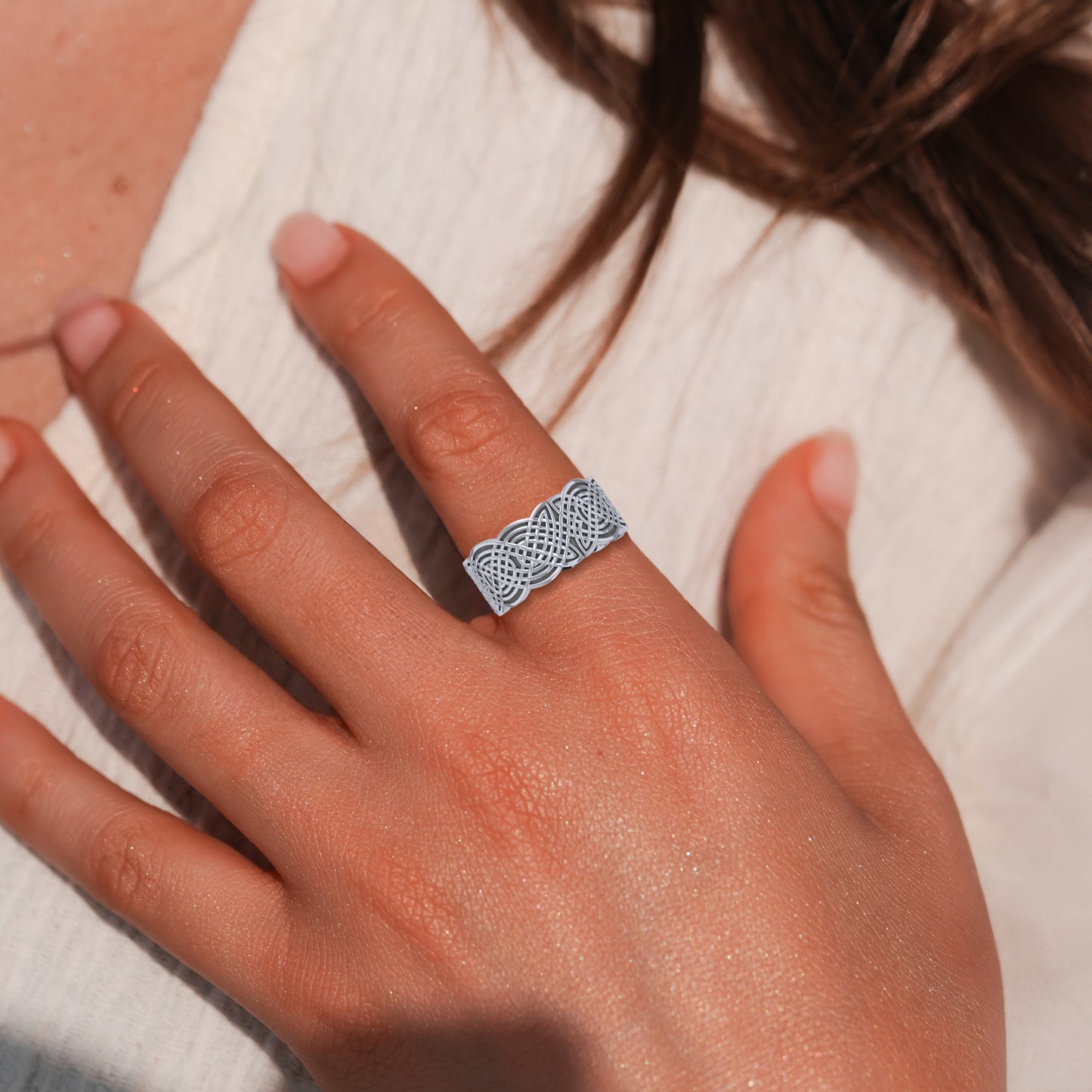 In the verge of an amazing story ~ Celtic Knotwork Sterling Silver Ring TR671