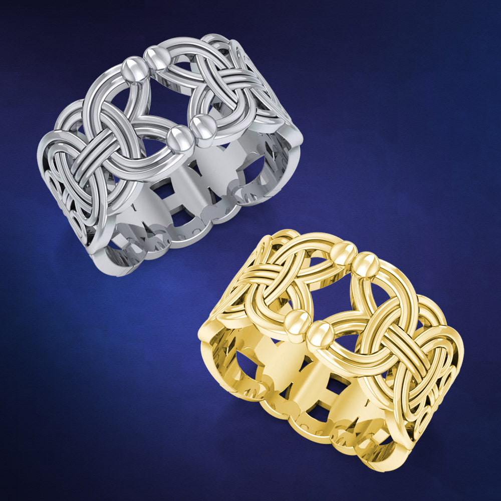 Viking Borre Celtic Sterling Silver Ring by Courtney Davis TRI573