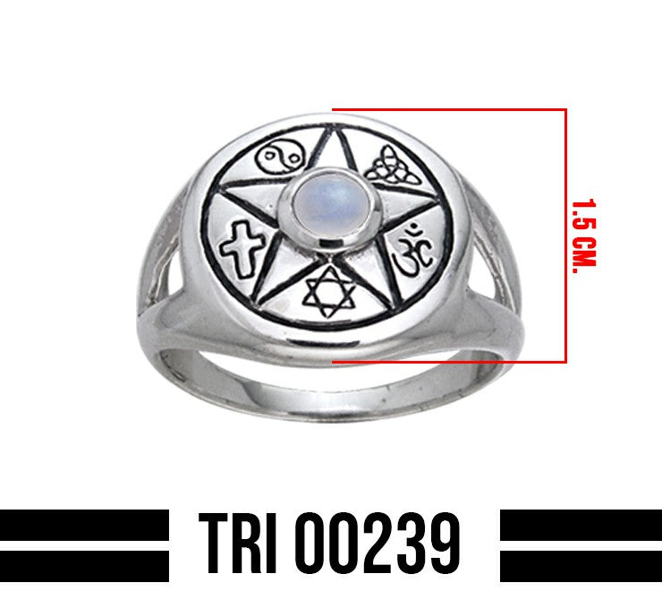 Faiths Of The World Sterling Silver Ring TRI239