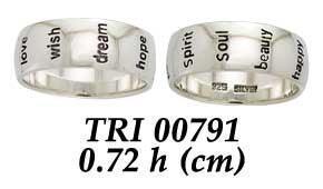 Uplifting Words Bold Ring TRI791