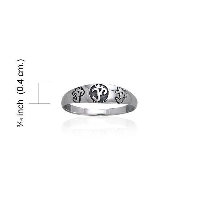 Triple Om Silver Ring TRI064