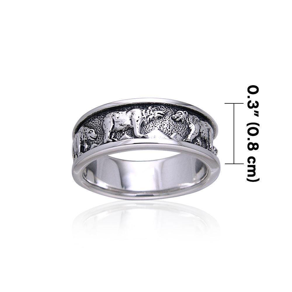 Ted Andrews Polar Bear Sterling Silver Ring TRI105