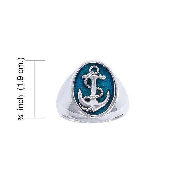 Anchor Sterling Silver Ring TRI1462