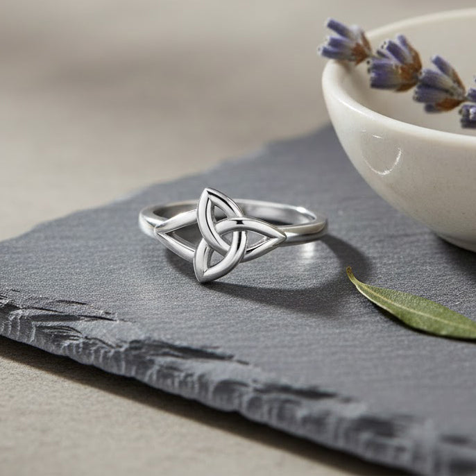 Celtic Trinity Knot Sterling Silver Ring TRI1691*