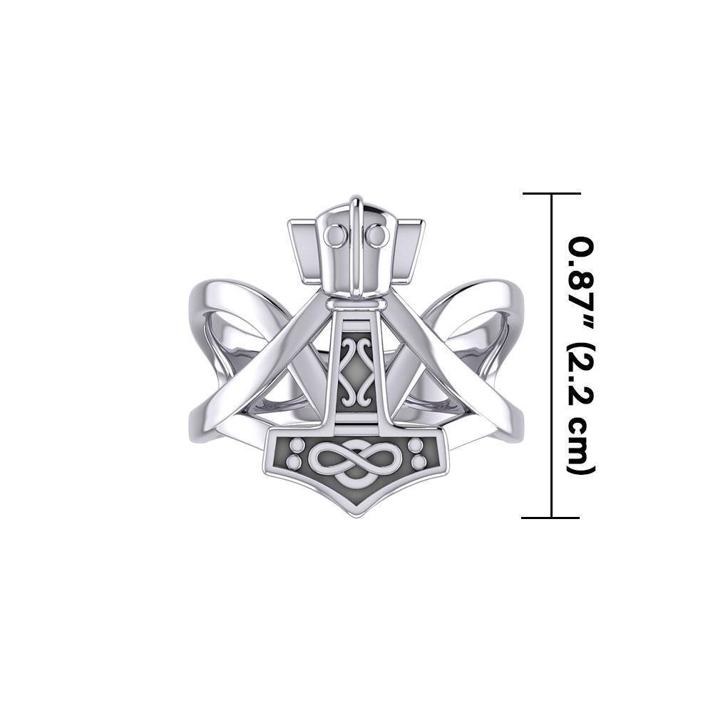 Thors Hammer Silver Ring TRI1960