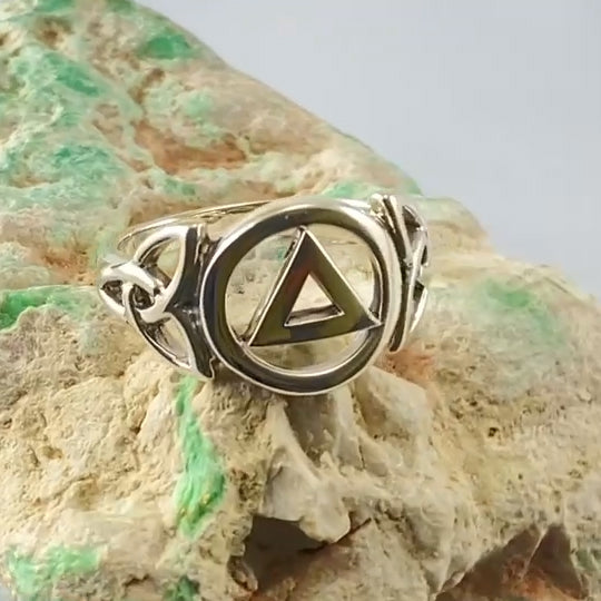 Celtic Recovery Sterling Silver Ring TRI2270