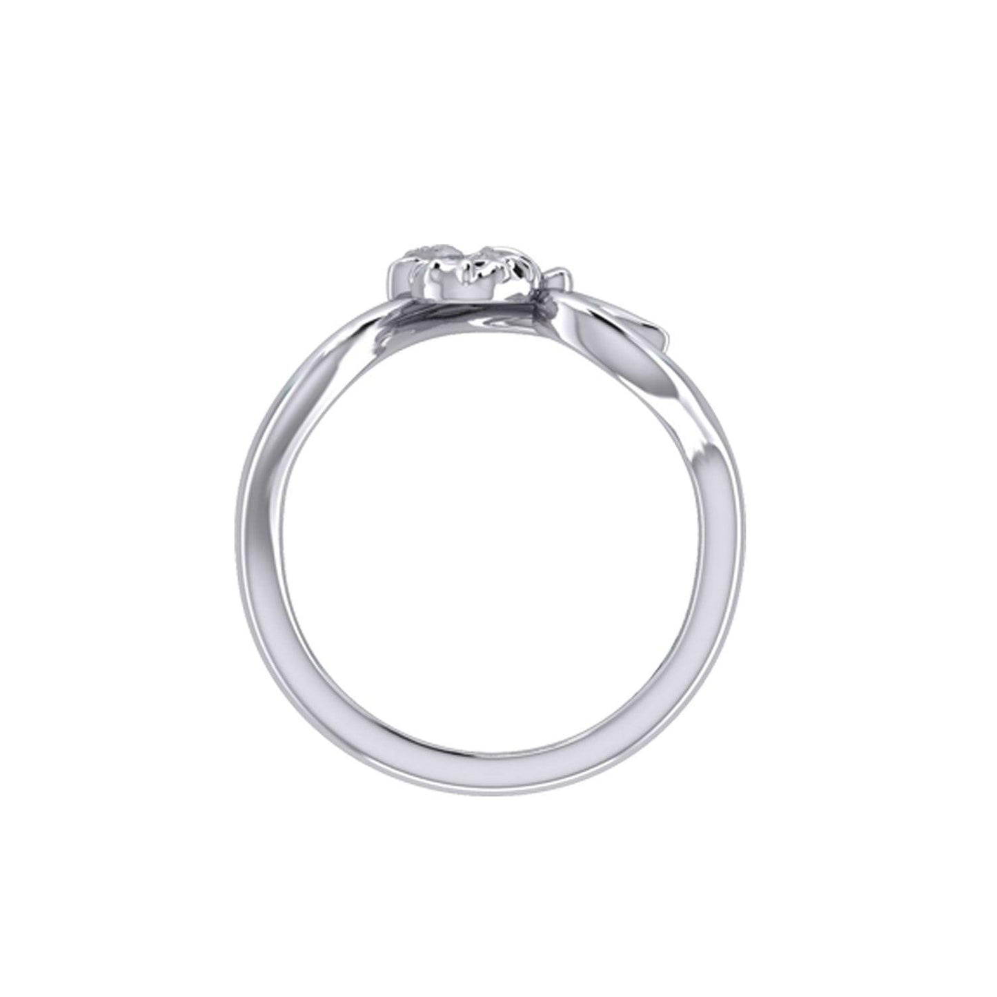 Seahorse with Wave Silver Ring TRI2430