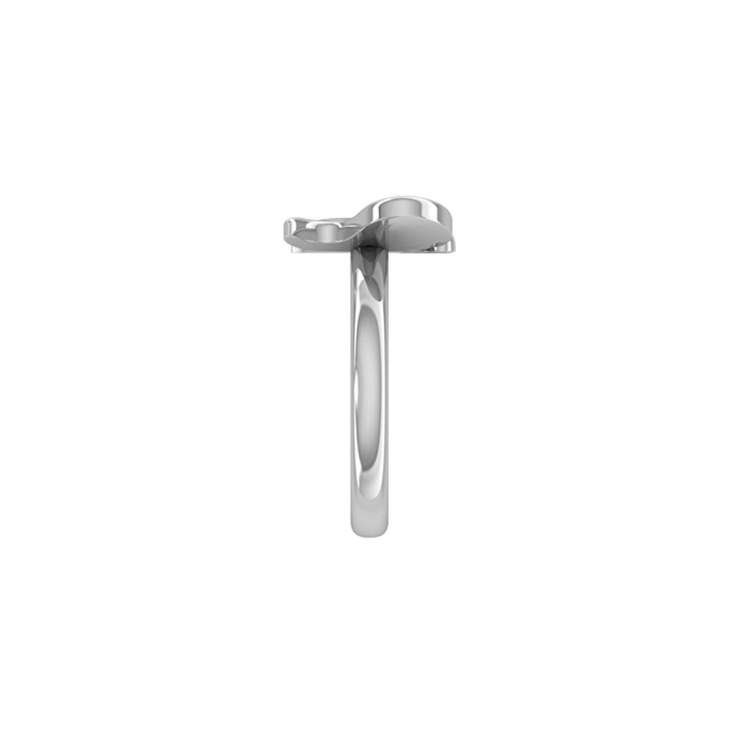 Harmony and Balance Sterling Silver Yin Yang Butterfly Ring by Peter Stone Jewelry TRI2477