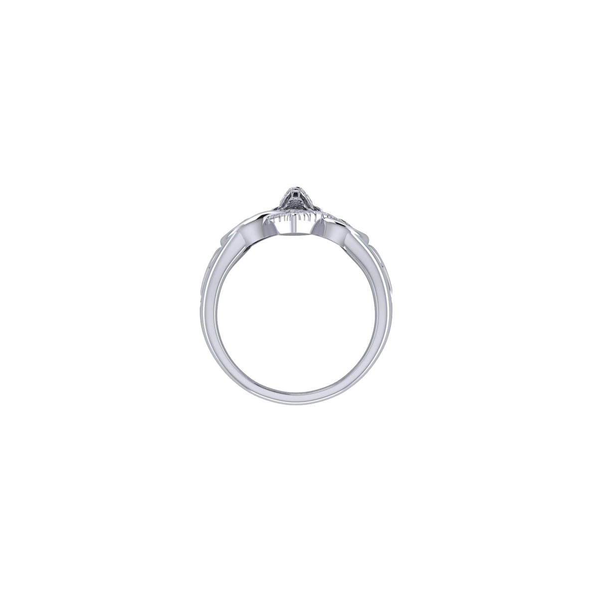 Triple Snake with Celtic Heart Sterling Silver Ring TRI2567