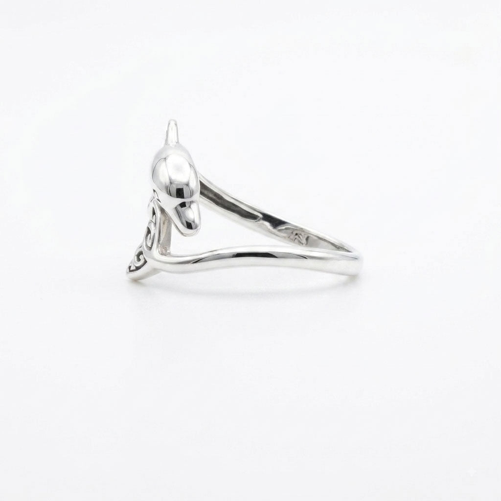 Celtic Dolphin Sterling Silver Ring TRI2620