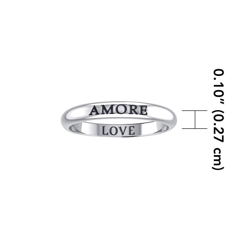AMORE LOVE Sterling Silver Ring TRI610