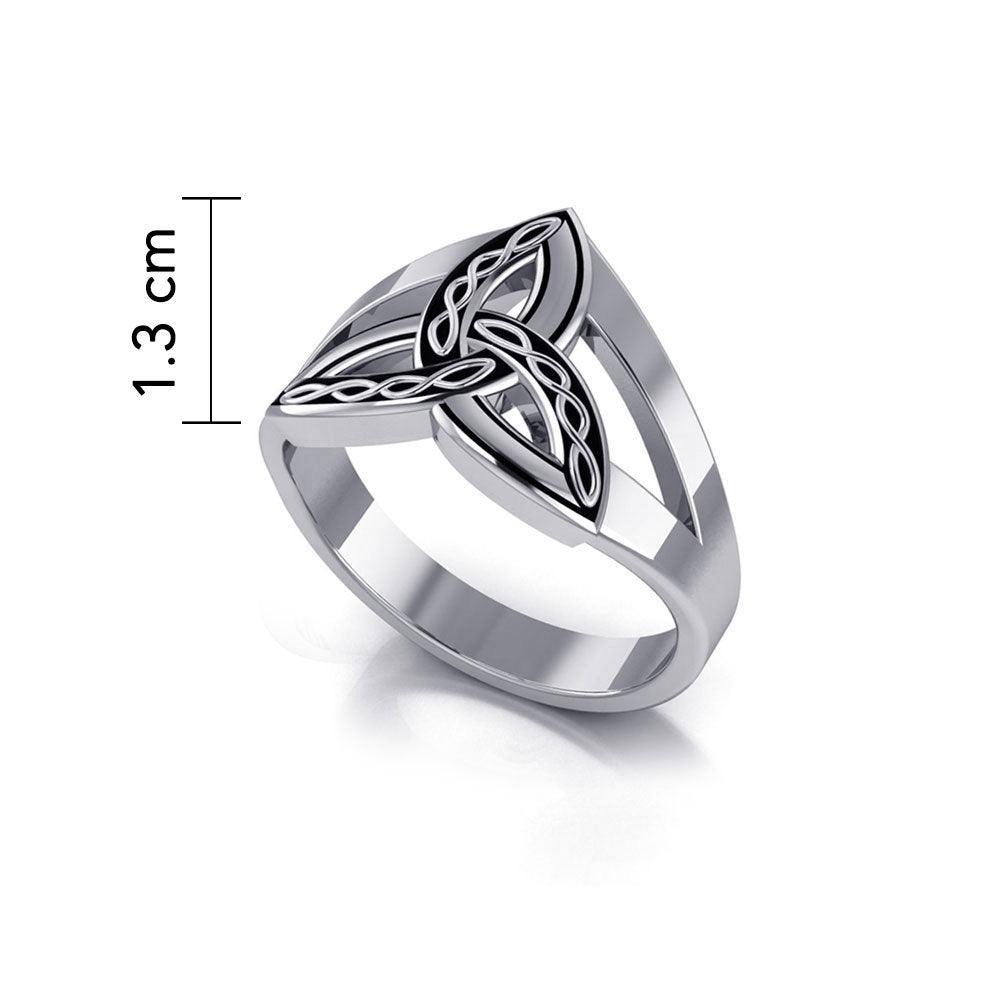 Braided Celtic Triquetra Sterling Silve Ring TRI657