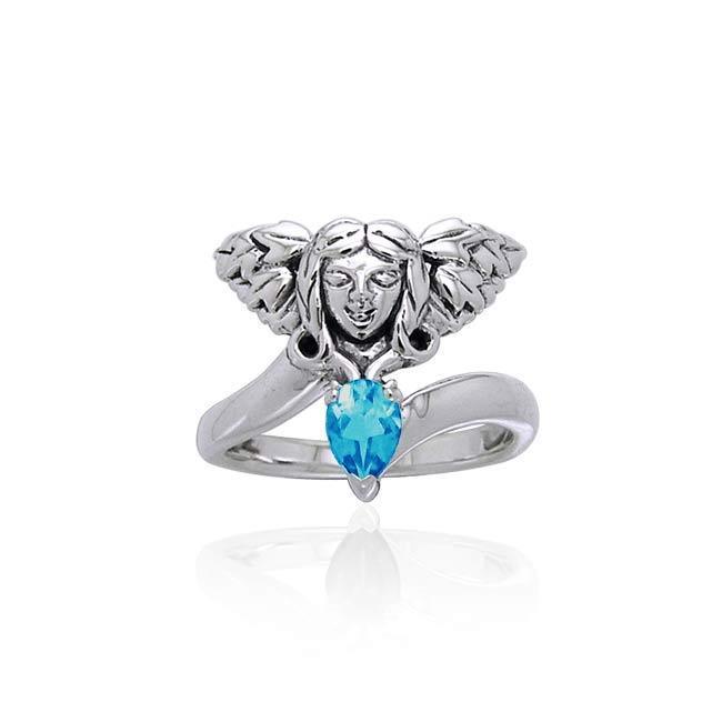 Guardian Angel Sterling Silver Gemstone Ring TRI988