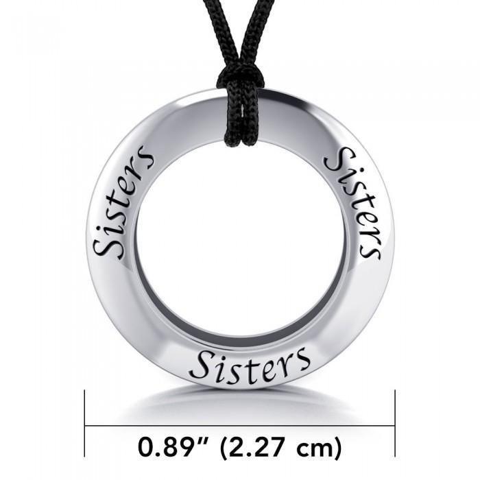 Sisters Silver Pendant and Cord Set TSE166