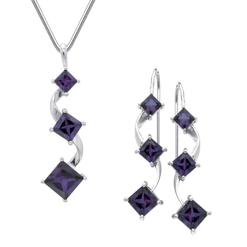 Find your natural balance ~ Sterling Silver Jewelry Earrings and Necklace Set TSE603