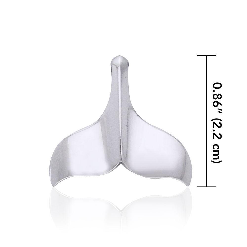 Whale Tail Sterling Silver Pendant WP034