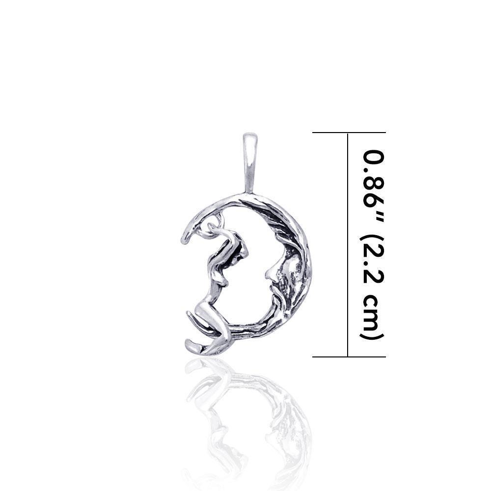 Magick Moon Silver Moveable Pendant MG322