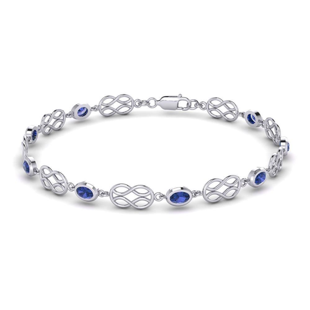 A lifetime Celtic Knotwork inspiration ~ Sterling Silver Bracelet Jewelry with Gemstone TBG311