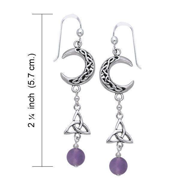 Celtic Knotwork Silver Triquetra Trinity Knot Earrings TER155