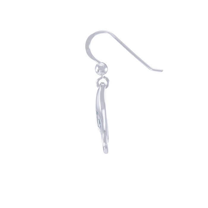 Whale Tail with Enamel Sterling Silver Earring TER1649