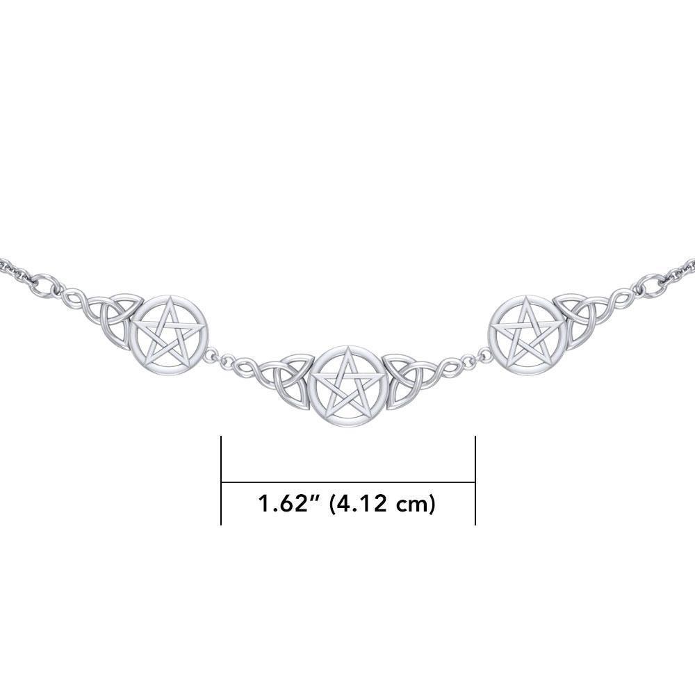 Silver Pentagram Pentacle Necklace TN163