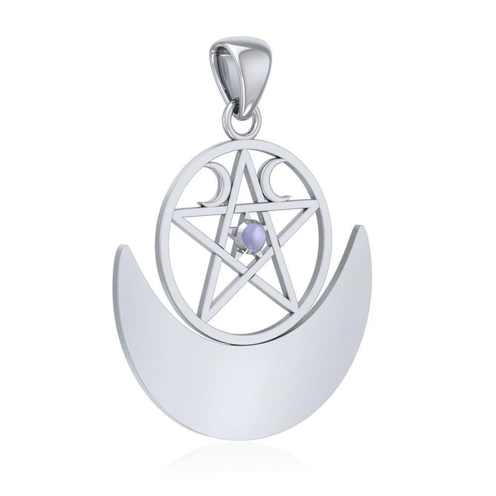 Silver Pentagram Pentacle Pendant TP3235