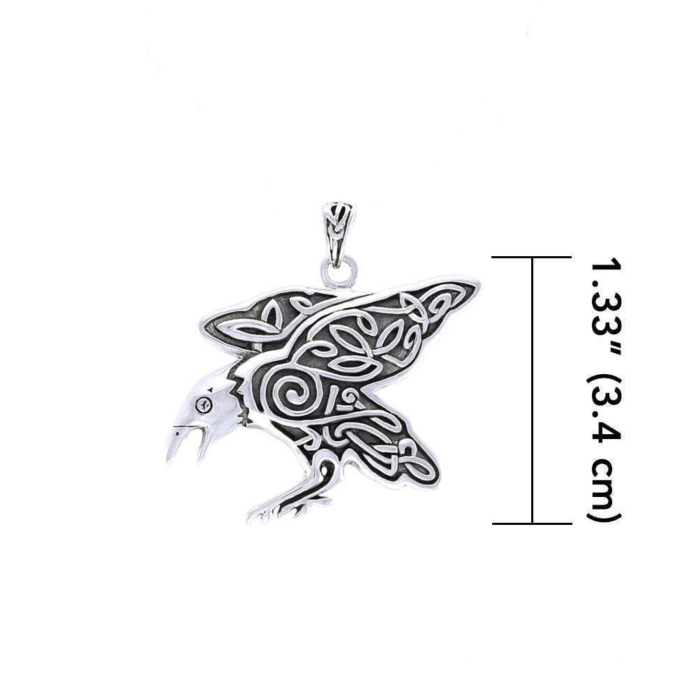 Brigid Ashwood Mythical Raven ~ Sterling Silver Pendant TPD3998