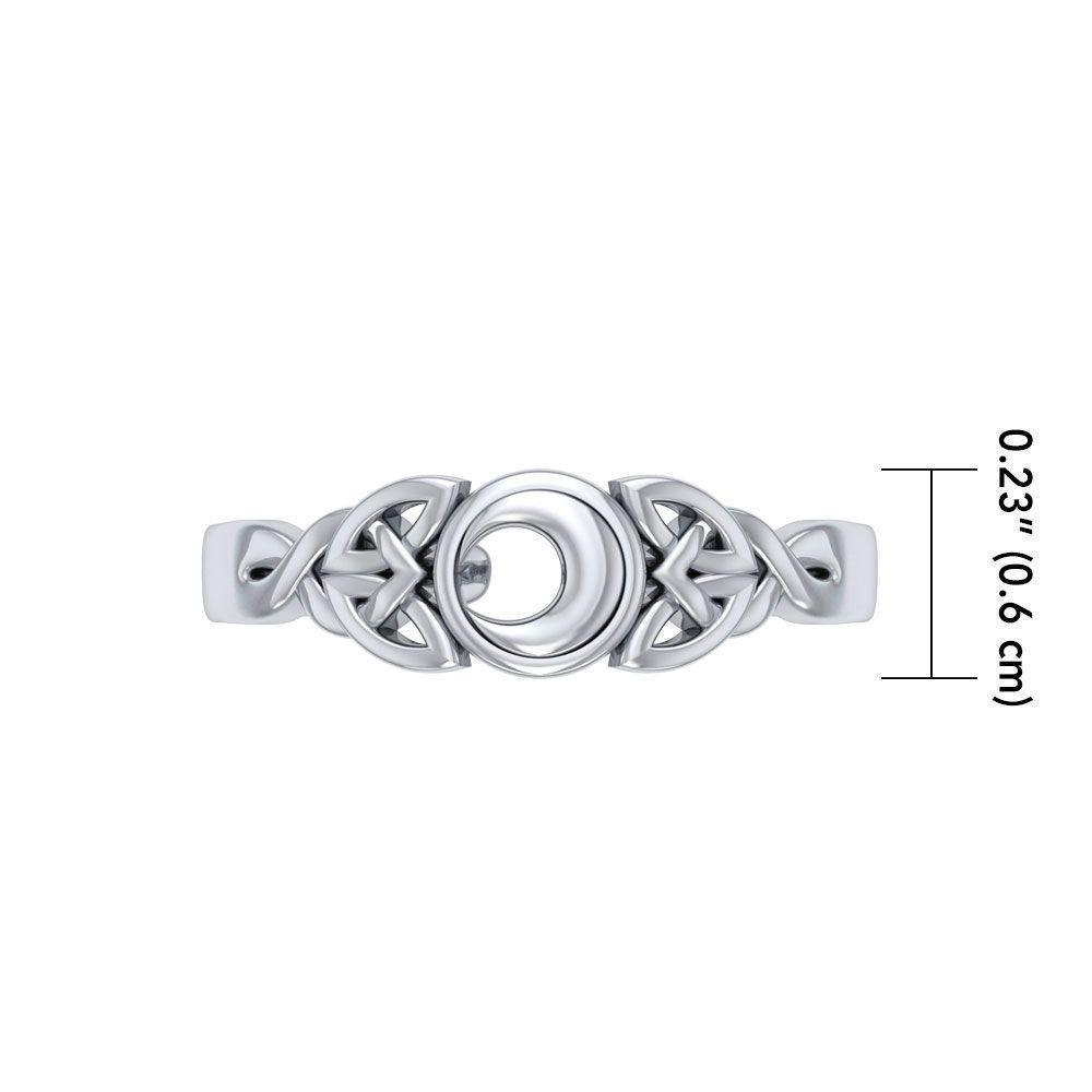 Celtic Knot Crescent Moon Toe Ring TR3715