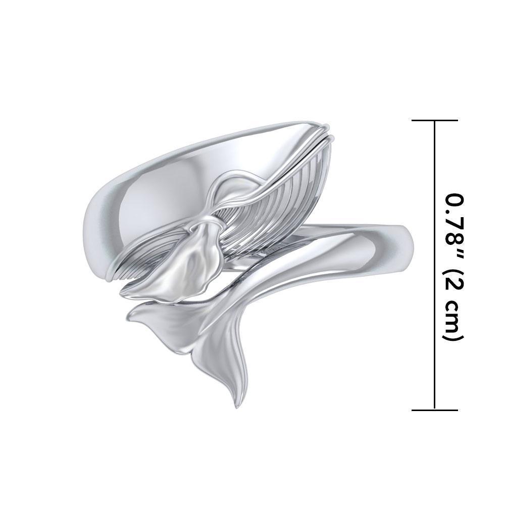 Fantastic Bull Whale Silver Ring TRI1765