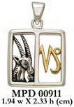 Capricorn Zodiac Symbol Silver Pendant MPD911 - peterstone.dropshipping