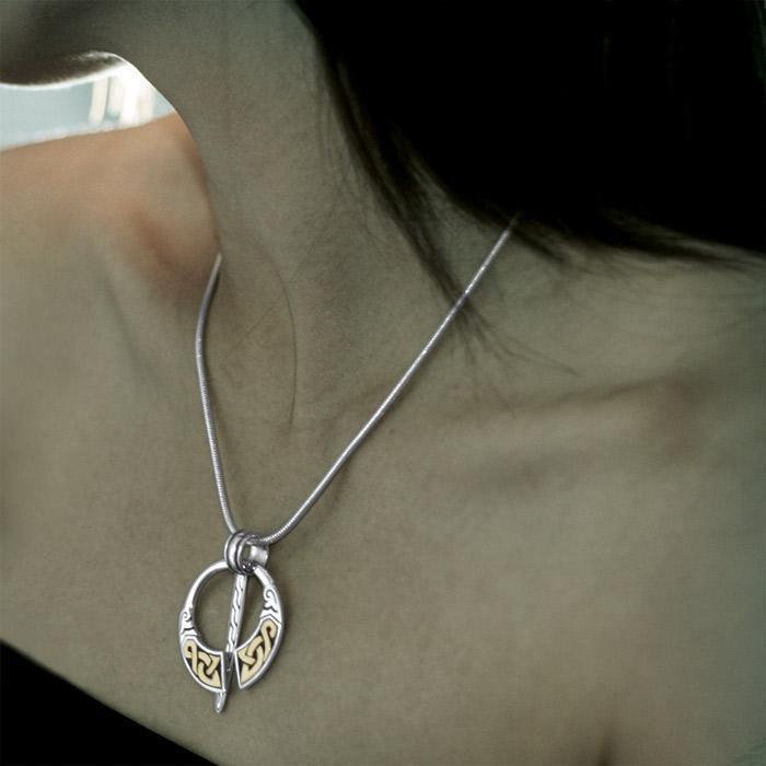 Celtic Elegant Penannular Brooch Pendant MPD1233 Pendant