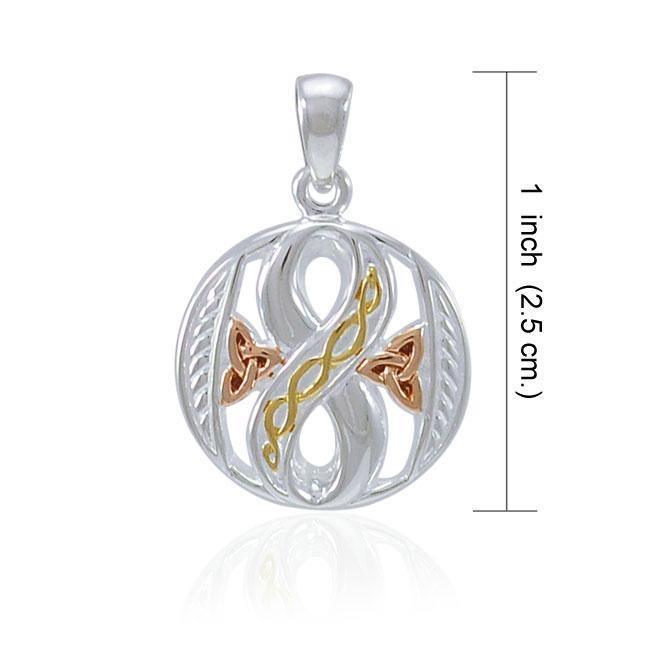 Celtic Infinity Three Tone Pendant OPD3384 Pendant