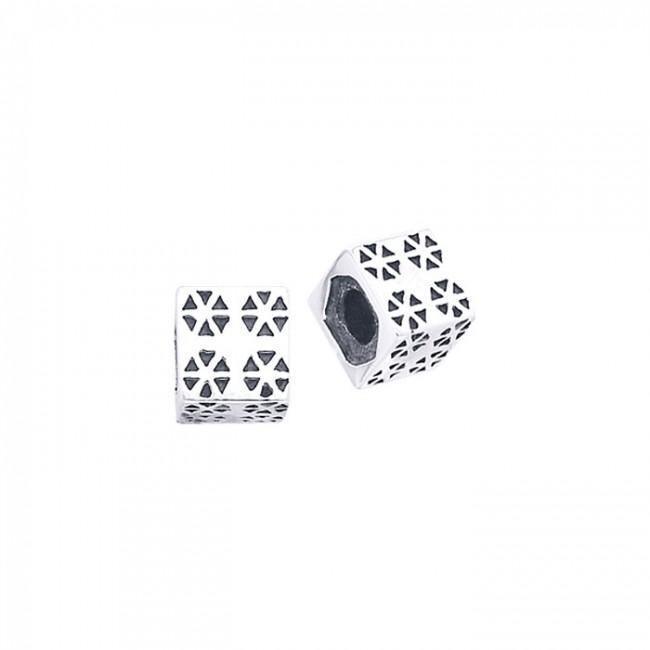 Square Filligree Silver Bead TBD001