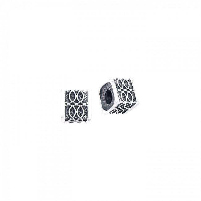 Square Filligree Silver Bead TBD002