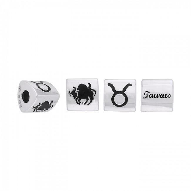 Triangle Taurus Zodiac Silver Bead TBD098