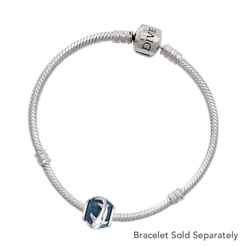 Be fierce and intense ~ Sterling Silver Jewelry Hammerhead Shark Bead with Enamel TBD343 - Wholesale Jewelry