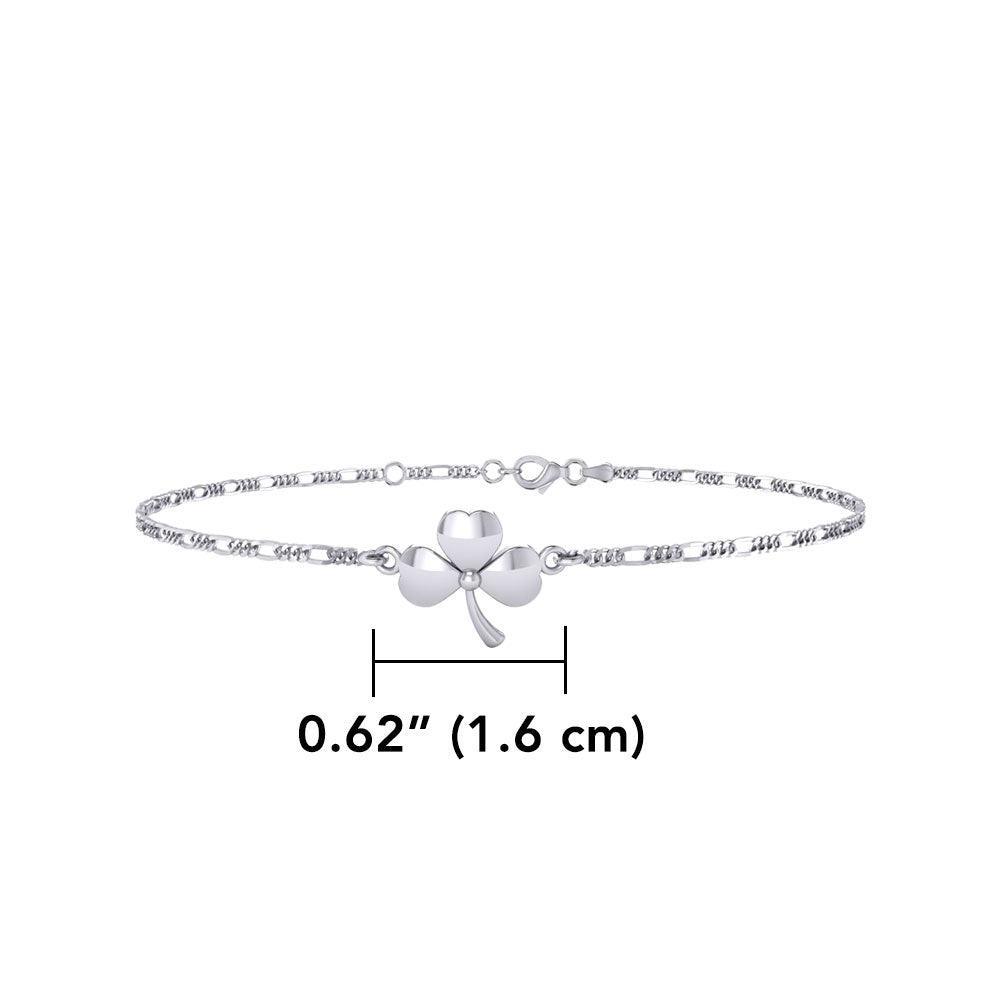 Celtic Shamrock Silver Anklet TBG728 - peterstone.dropshipping