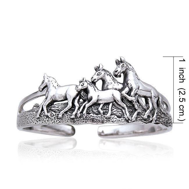 Horses Cuff Bracelet TBG731 Bangle