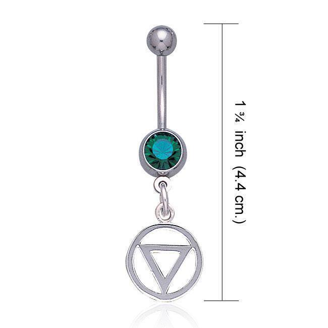 Power Triangle Silver Belly button Ring TBJ018 Body Jewelry
