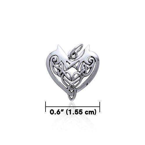 Joyous Celtic Heart Silver Charm TC1093 Charm