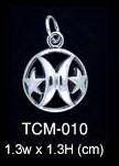 Double Crescent Moons and Stars Silver Charm TCM010 - peterstone.dropshipping