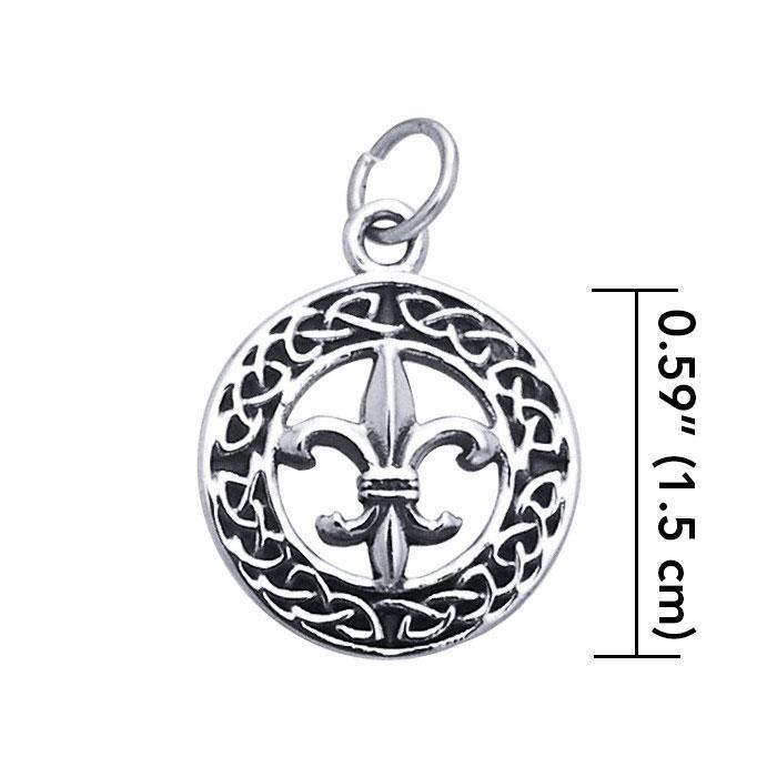 Celtic Fleur De Lis Silver Charm TCM030 Charm