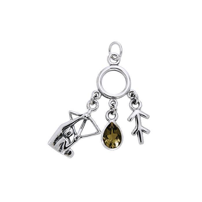 Sagittarius Silver Astrology Charm TCM237