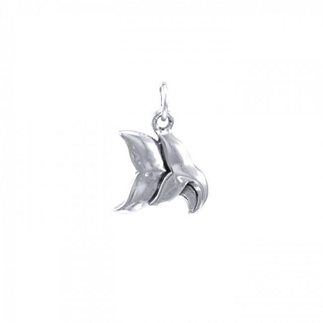 Double Whale Tail Silver Charm TCM564