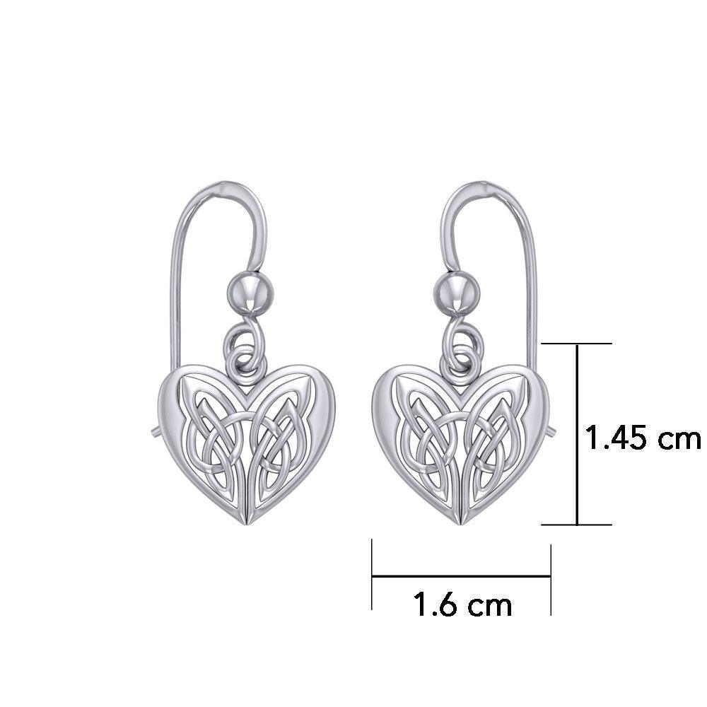 Eternal Heart Celtic Knots Silver Earrings TE2935 - peterstone.dropshipping
