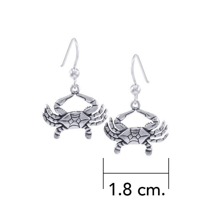 Blue Crab Hook Earrings TE490 - peterstone.dropshipping