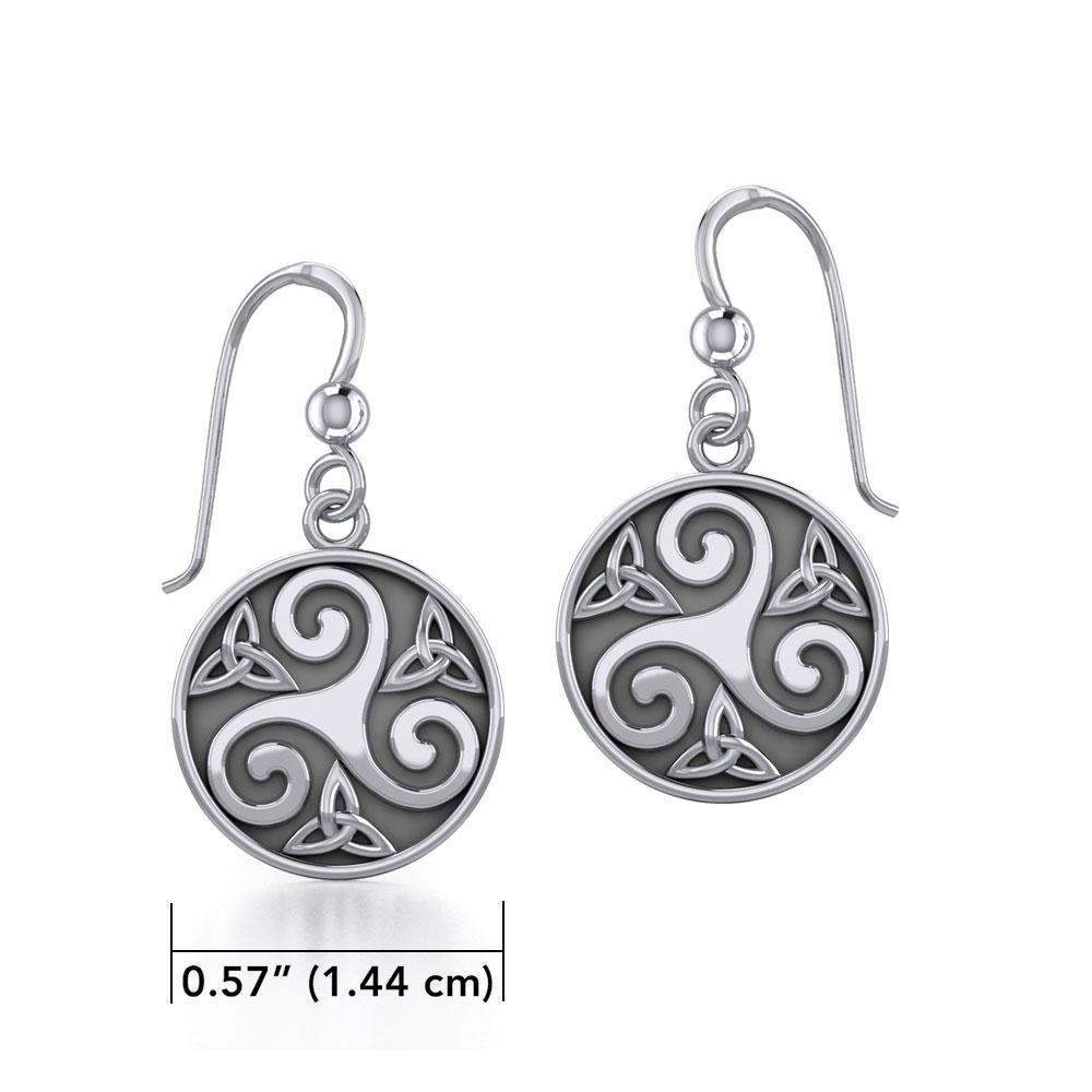 Celtic Silver Spiral Earrings TE652 Earrings